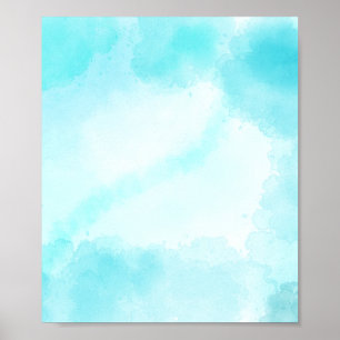Póster Nube blanca sobre fondo azul del cielo