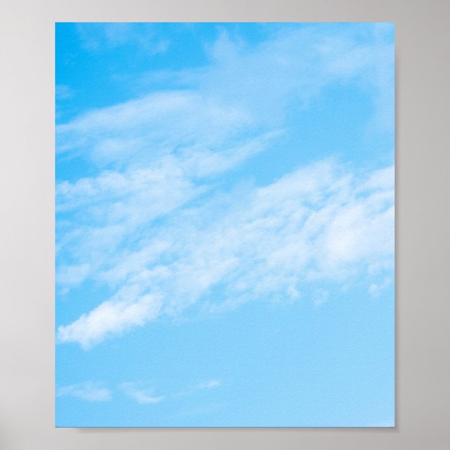 Póster Nube blanca sobre fondo azul del cielo (Frente)