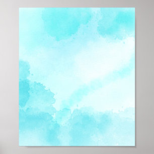 Póster Nube blanca sobre fondo azul del cielo