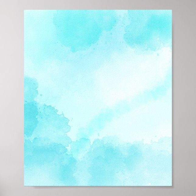Póster Nube blanca sobre fondo azul del cielo (Frente)