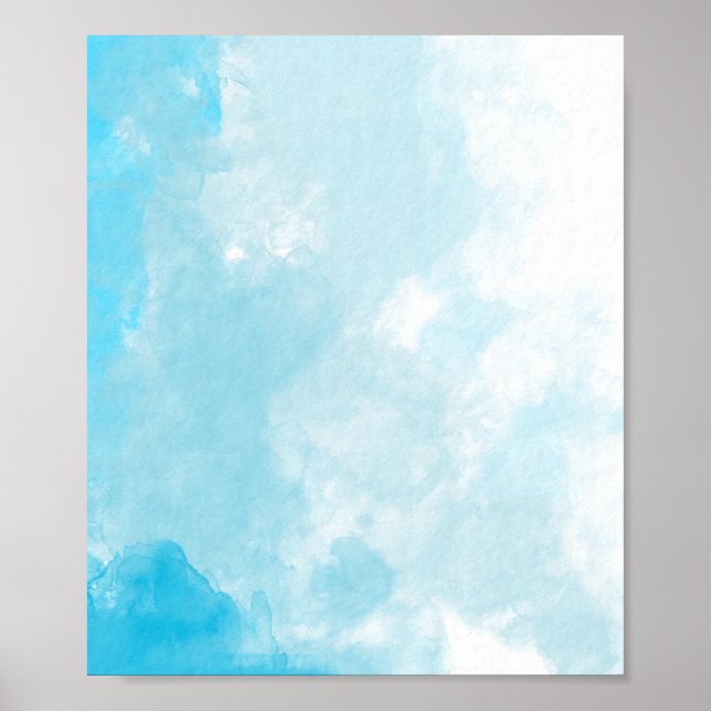 Póster Nube blanca sobre fondo azul del cielo (Frente)