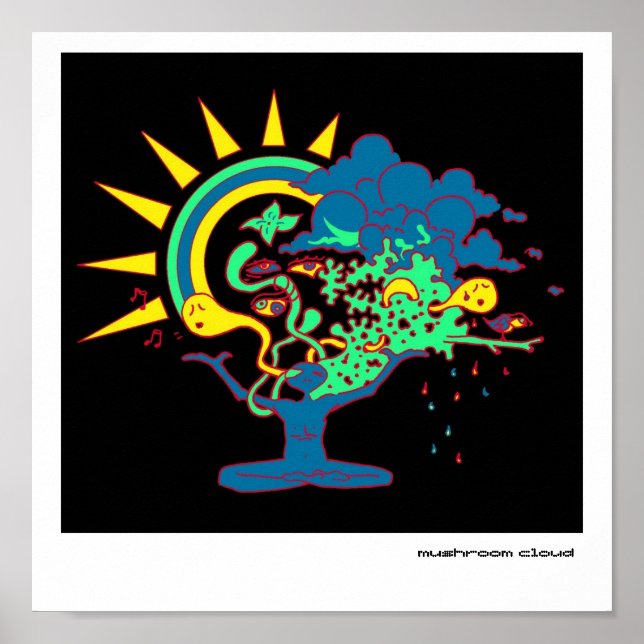 Póster nube de hongos (Frente)