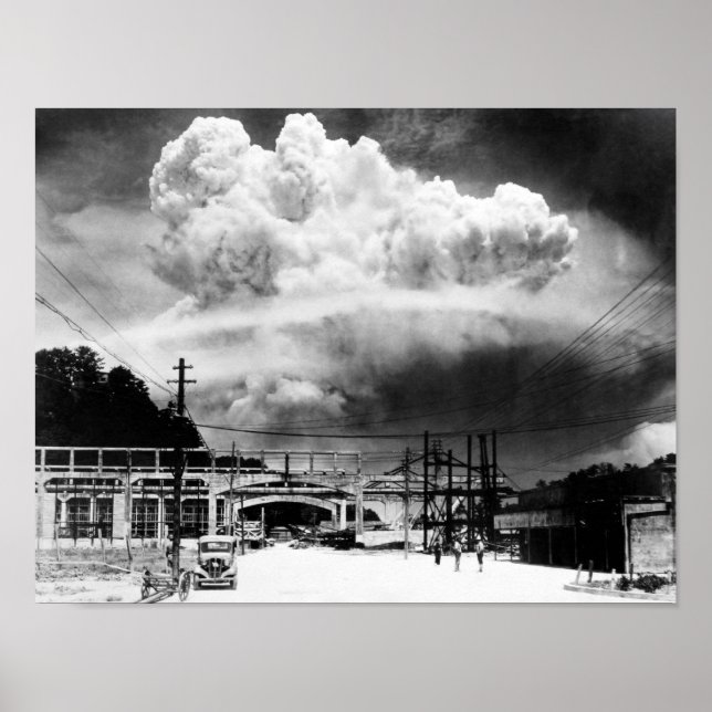 Póster Nube de hongos sobre Nagasaki de Koyagi-jima (Frente)