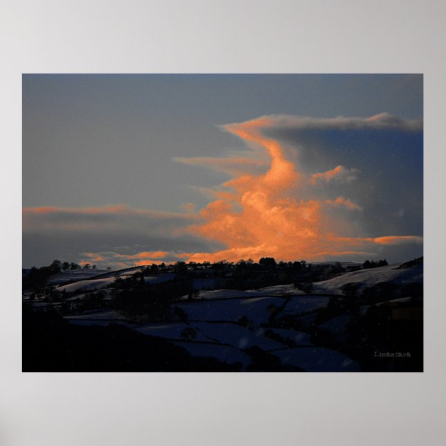 Póster Nube de nieve sobre Newtown (Frente)