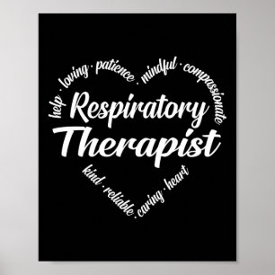 Póster Nube de Palabra Cardíaca Terapéutica Respiratoria