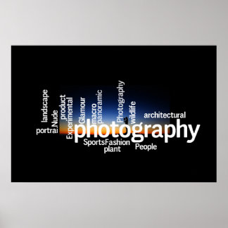 Póster Nube de palabras de fotografía