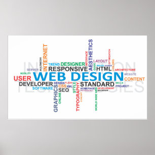 Póster nube de palabras - diseño web