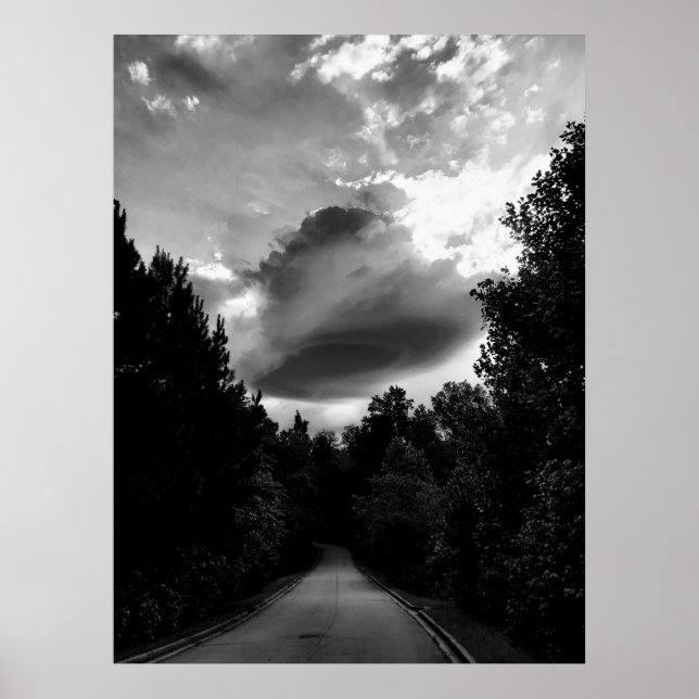 Póster Nube Lenticular Negra y Blanca (Frente)