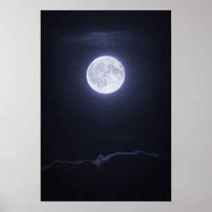 Póster Nube que cubre la Luna Llena