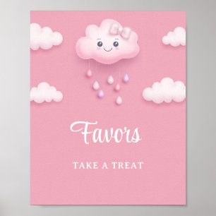 Póster Nube suave blanca y esponjosa de nueve favores chi