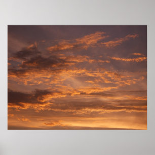 Póster Nubes atardeceradas en fotografías en el cielo col
