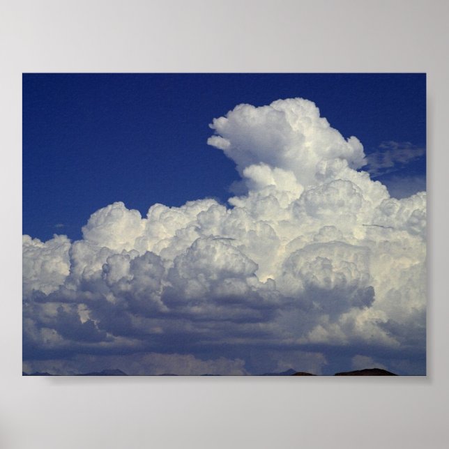 Póster Nubes blancas, cielo, paisajes, fotografía, (Frente)