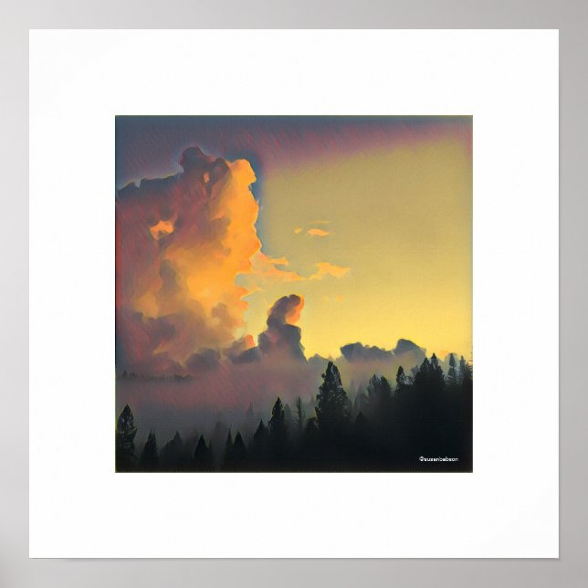 Póster Nubes de atardecer (Frente)