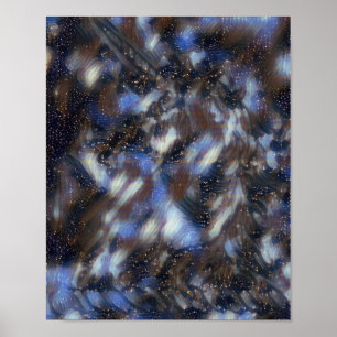 Póster Nubes de caballos mágicos de unicornio en el cielo