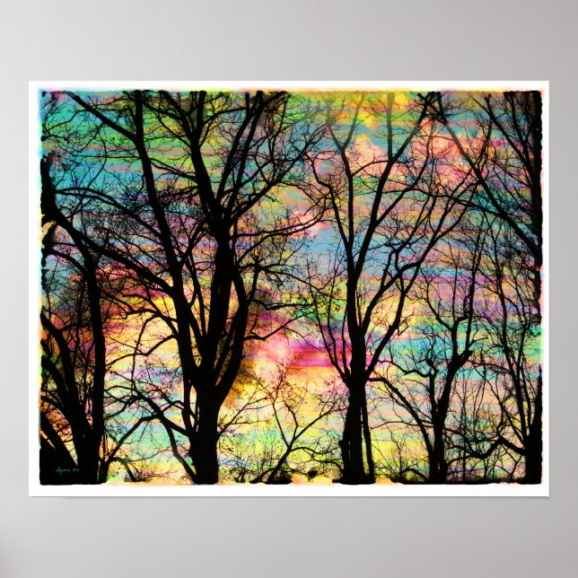 Póster Nubes de caramelos de algodón, amanecer, Decoració (Frente)