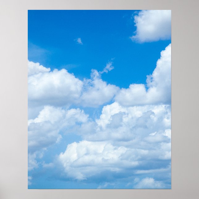 Póster Nubes de cielo azul fondo Skies diseño del cielo (Frente)