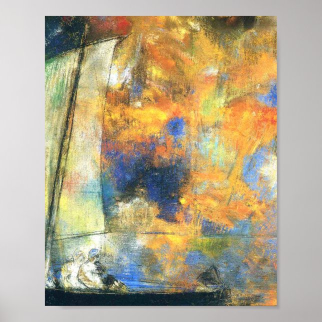 Póster Nubes De Flores 1903, Por Odilon Redon (Frente)