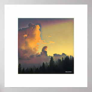 Póster Nubes de la puesta del sol