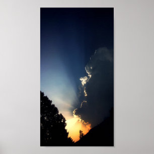 Póster Nubes de la puesta del sol
