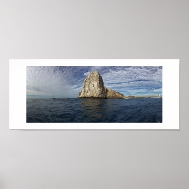 Póster Nubes de rocas oceánicas Fotografía de México Pano (Frente)