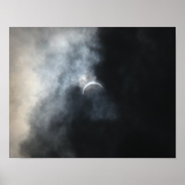 Póster Nubes de tormenta del eclipse espeluznante 2017 (Frente)