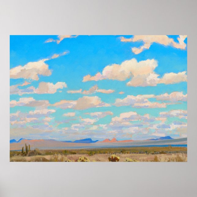 Póster Nubes de una tarde de verano de Maynard Dixon (Frente)