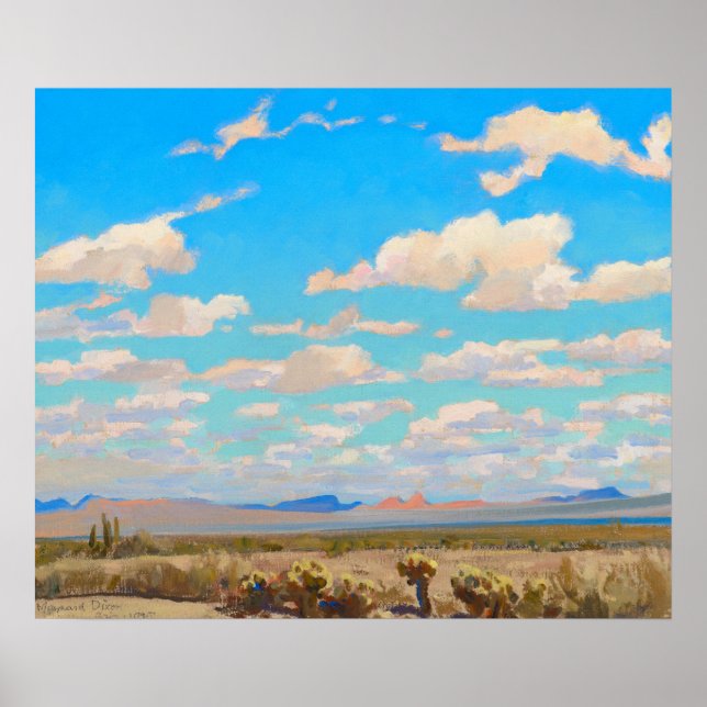 Póster Nubes de una tarde de verano de Maynard Dixon (Frente)