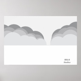 Póster Nubes desfilando sobre el agua