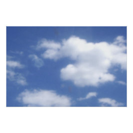 Póster nubes en cielo azul