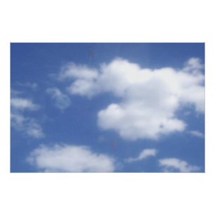 Póster nubes en cielo azul