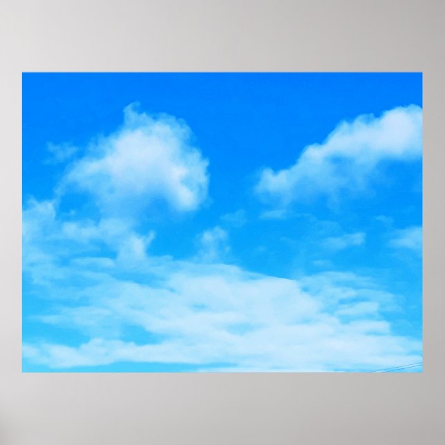 Póster Nubes En El Cielo Azul De Ottawa. ¡Hazte con una e (Frente)