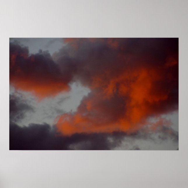 Póster Nubes en llamas (Frente)