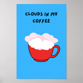 Póster Nubes en mi café