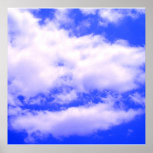 Póster Nubes en un claro Poster de Blue Sky Square