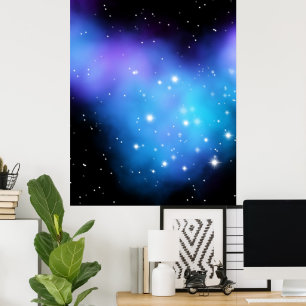 Póster Nubes espaciales Galaxy Starlight