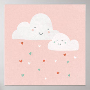 Póster Nubes felices