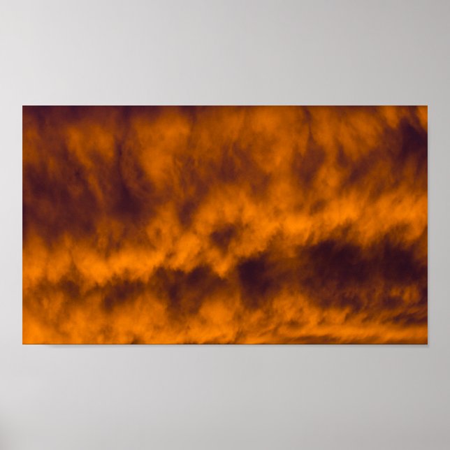 Póster Nubes furiosas en el cielo (Frente)