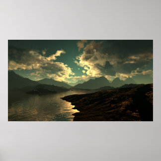 Póster Nubes Guay Mountain