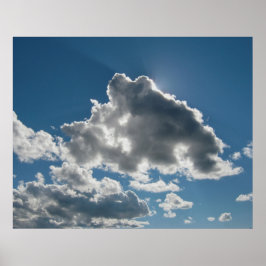 Póster Nubes Iluminadas por el Sol Bajo Cielo Abierto