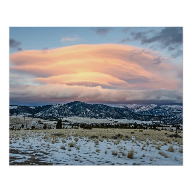 Póster Nubes Lenticulares Permanentes Altocumulus (Anverso)