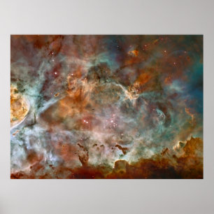 Póster Nubes oscuras de la nebulosa de Carina Hubble Espa