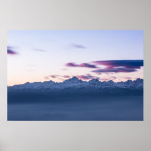 Póster Nubes polvorientas sobre la montaña Triglav, Eslov