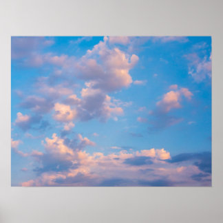 Póster Nubes rosadas - Rimini, Italia