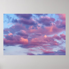 Póster Nubes rosadas y púrpura