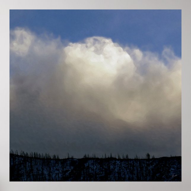 Póster Nubes sobre el barranco (Frente)
