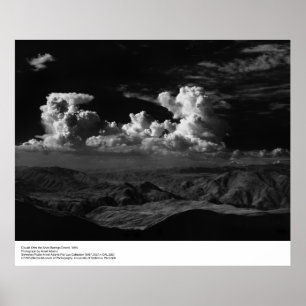 Póster Nubes sobre el desierto, 1965, por Ansel Adams