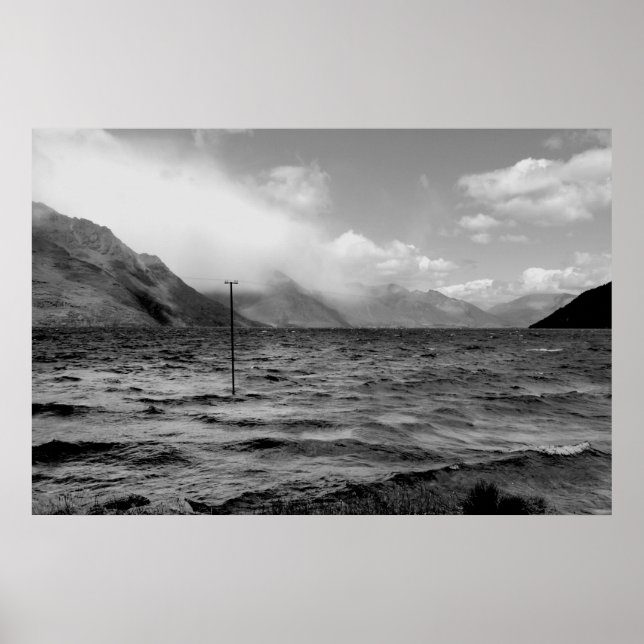 Póster Nubes sobre el lago (Frente)