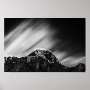 Póster Nubes sobre el Mangart de montaña