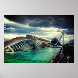 Póster Nubes sobre el Poster de Valencia