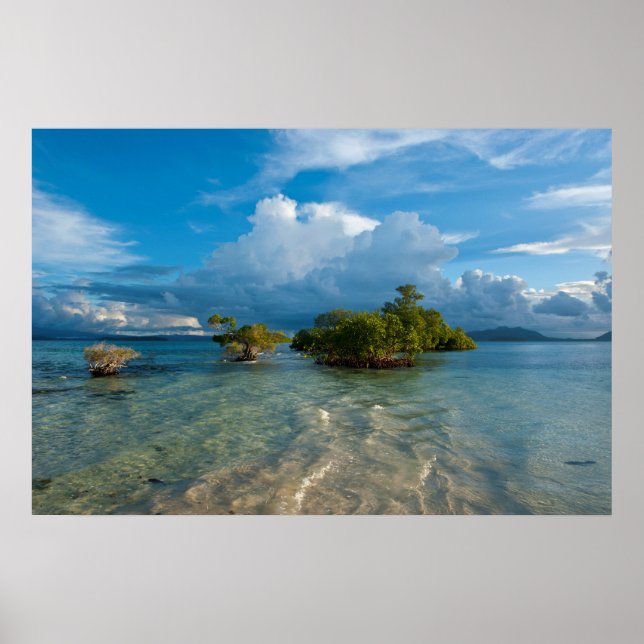 Póster Nubes sobre la laguna de Marovo (Frente)